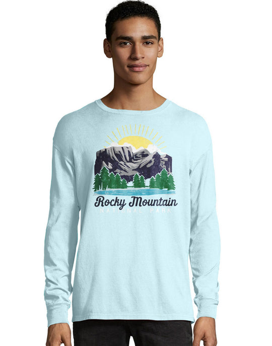 Hanes Mens ComfortWash National Parks Graphic Long Sleeve Tee