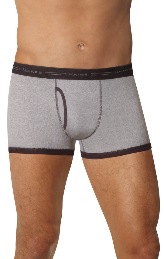 Hanes Men's Ringer Short-Leg Boxer Brief 4 Pack