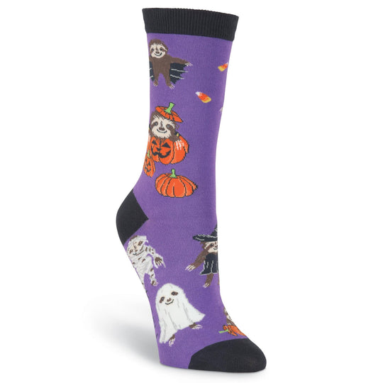 K. Bell Womens Halloween Sloths Crew Socks