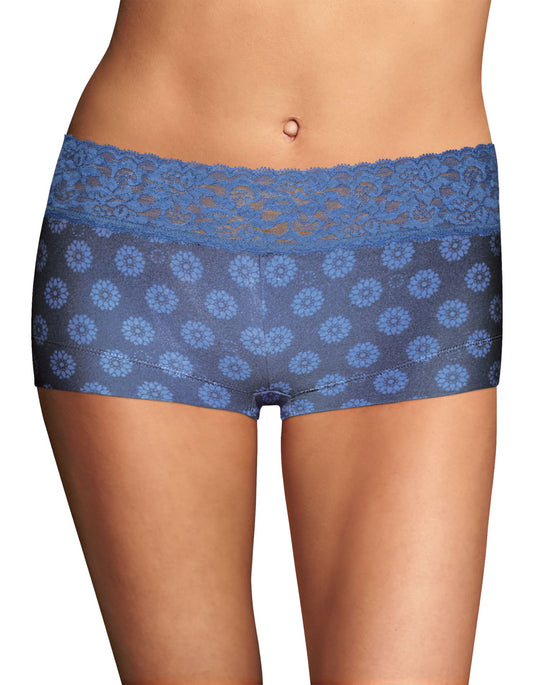 Maidenform Women`s Cotton Dream Boyshort with Lace