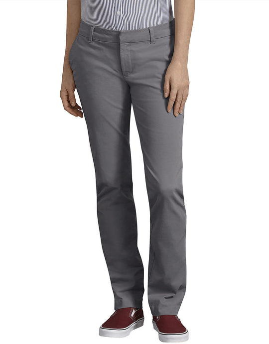 Dickies Womens Perfect Shape Straight Leg Twill Pants