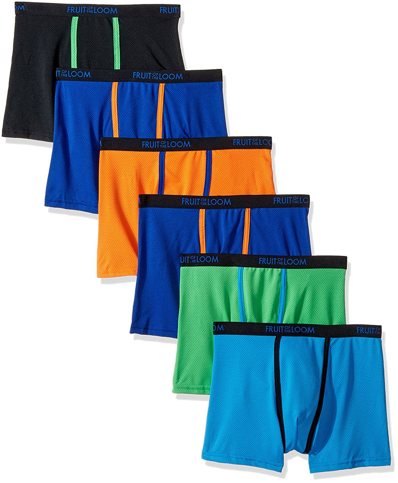 Fruit of the Loom Boys 5 Pack Breathable Boxer Brief Underwear
