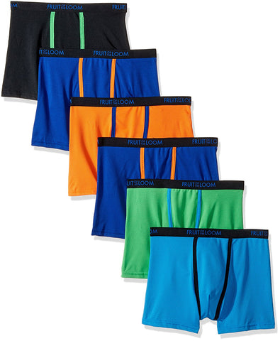 Fruit of the Loom Boys 5 Pack Breathable Boxer Brief Underwear