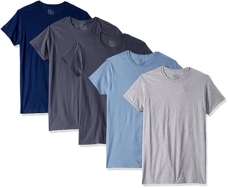 Fruit Of The Loom Mens Assorted Crew Neck T-Shirts - 5 Pack