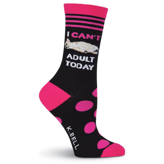 K. Bell Womens Cant Adult Crew Socks