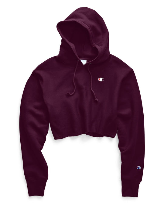 Champion Life Womens Reverse Weave Cropped Cut Off Pullover Hoodie