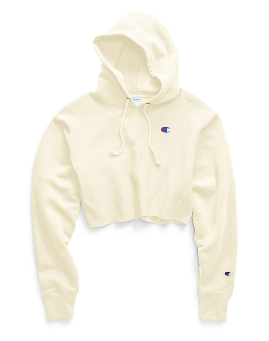 Champion Life Womens Reverse Weave Cropped Cut Off Pullover Hoodie