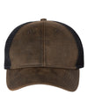 Sportsman Faux Waxy Trucker Cap, Adjustable, Grey/Black