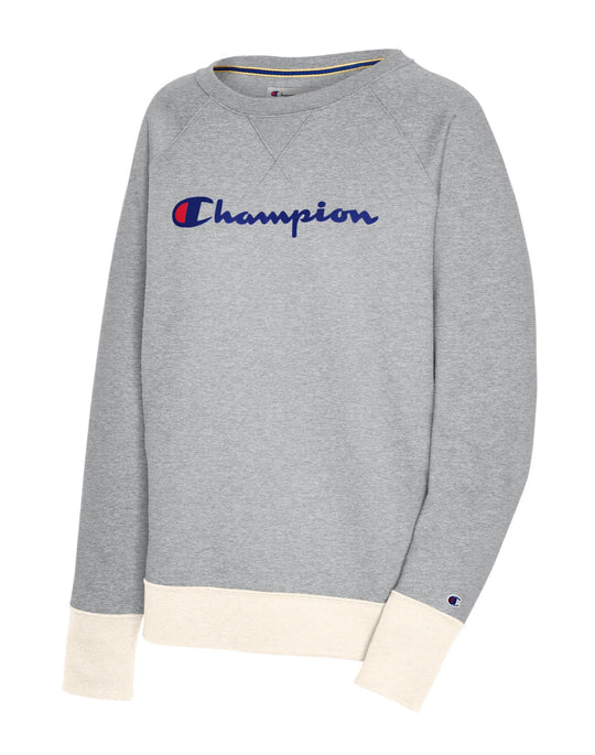 Champion Womens Powerblend Fleece Boyfriend Crew