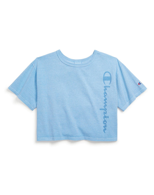 Champion Life Womens Garment Dyed Cropped Tee