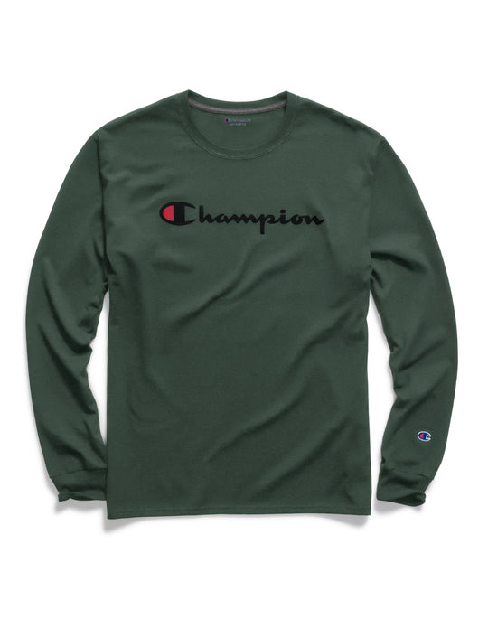 Champion Mens Classic Jersey Long-Sleeve Tee