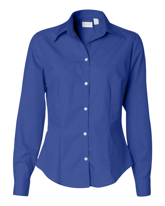 Van Heusen Womens Silky Poplin Shirt, XL, White