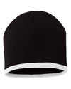 Sportsman 8 Bottom-Striped Knit Beanie , One Size, Royal/White
