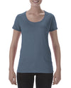 Gildan Ladies Softstyle Deep Scoop T-Shirt, S, Heather Irish Green