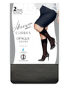 Hanes Womens Curves Opaque Socks 2-Pack