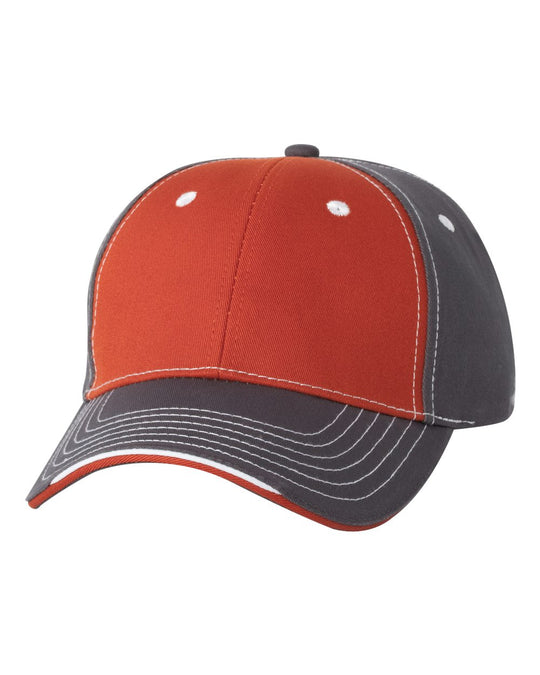 Sportsman Tri-Color Cap, One Size, White/Black