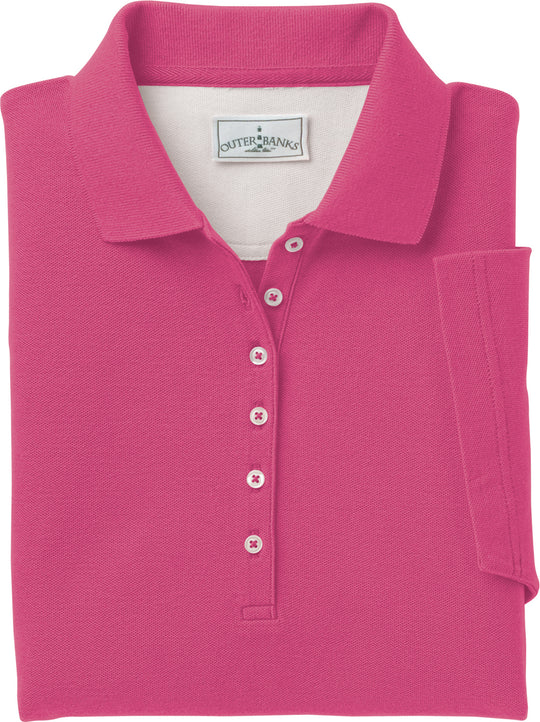 Outer Banks Womens Egyptian Diamond Knit Polo