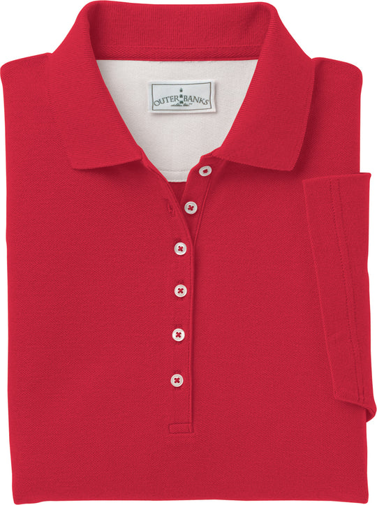 Outer Banks Womens Egyptian Diamond Knit Polo