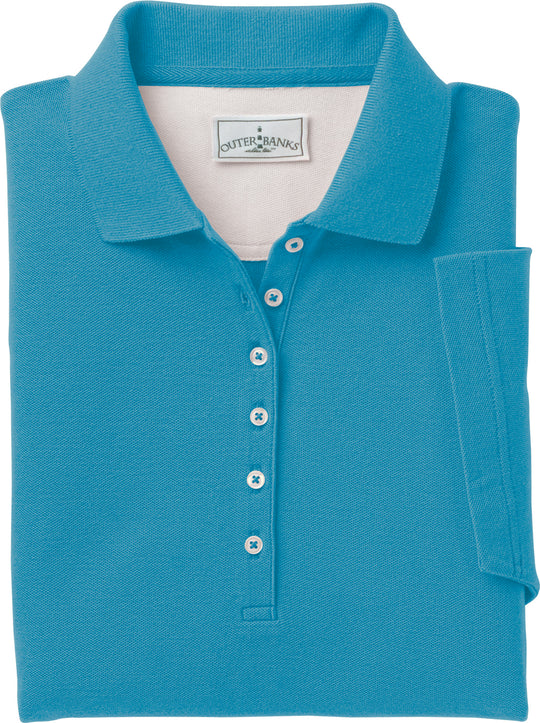 Outer Banks Womens Egyptian Diamond Knit Polo