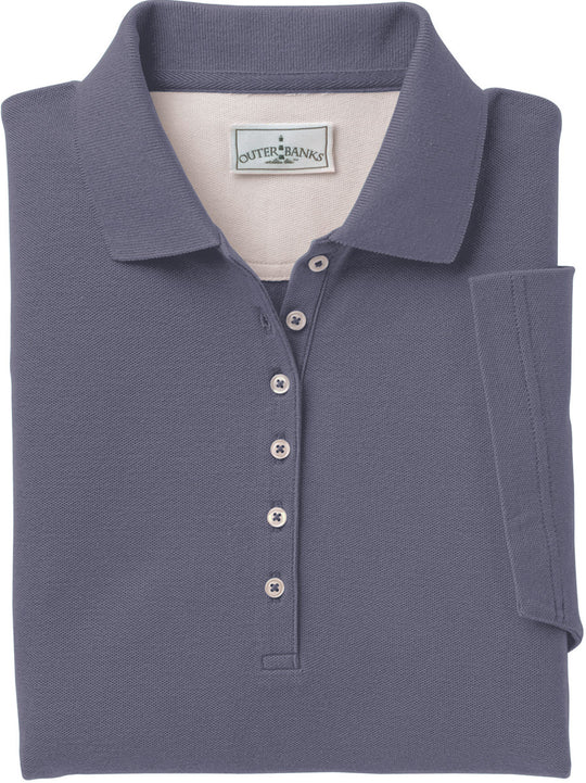 Outer Banks Womens Egyptian Diamond Knit Polo