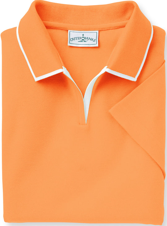 Outer Banks Womens Egyptian Diamond Knit Intarsia Polo