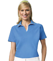 Outer Banks Womens Egyptian Diamond Knit Intarsia Polo