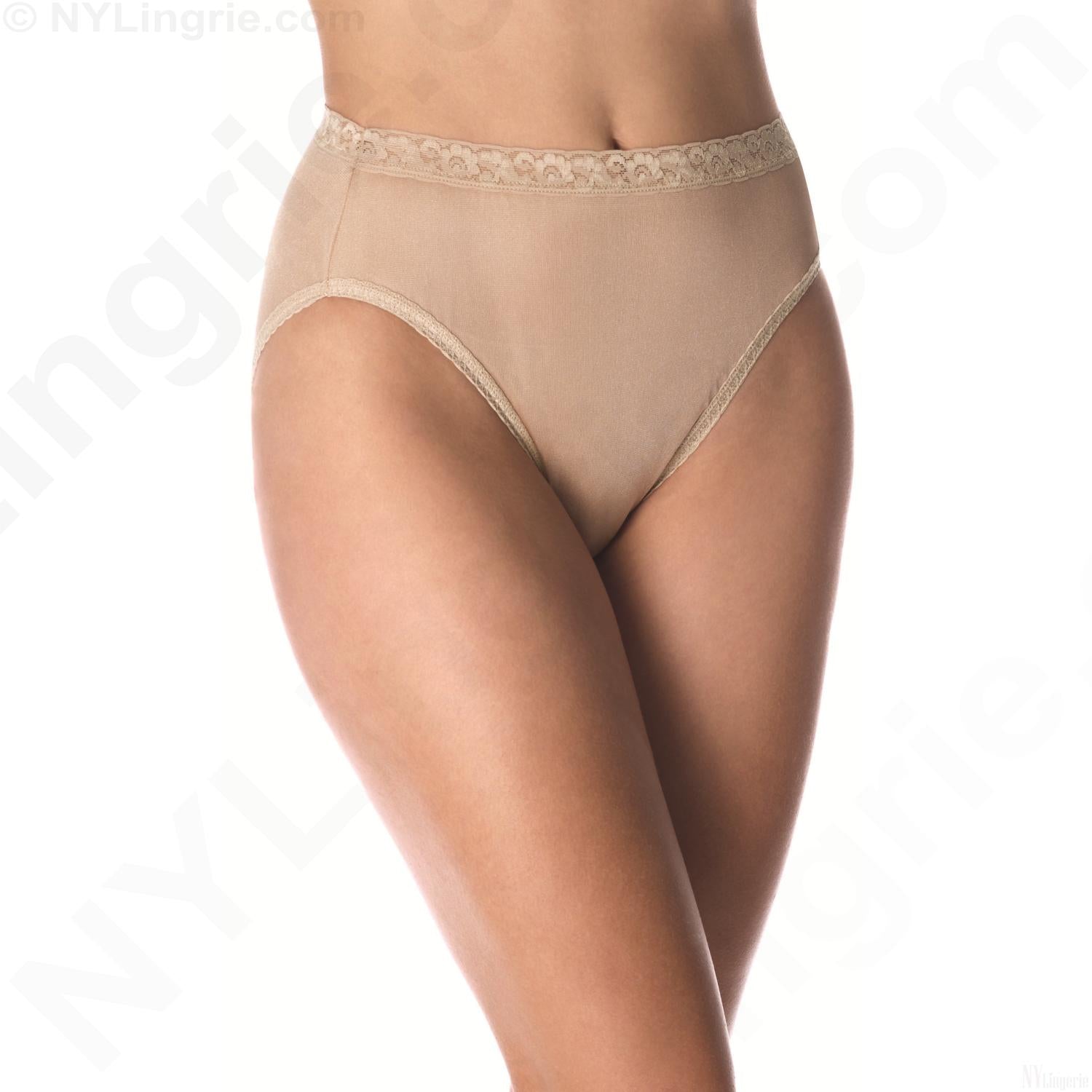 Hanes Women's Nylon Hi-Cut Underwear, 6-Pack