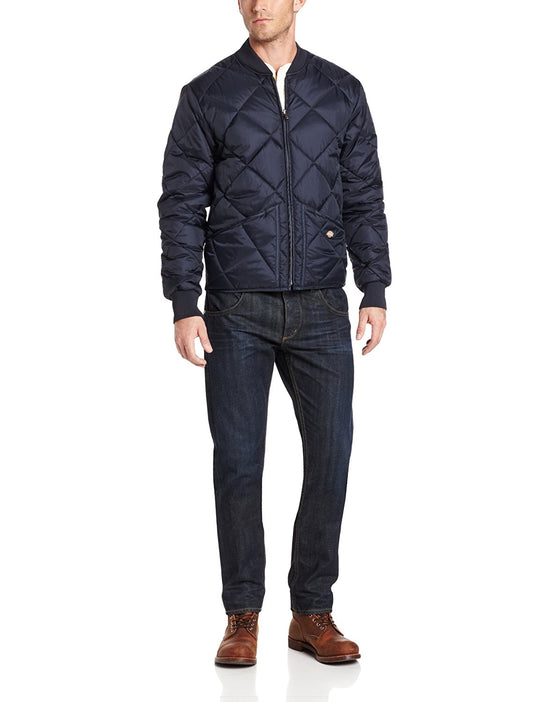 Dickies Mens Water Resistant Diamond Quilted Nylon Jacket