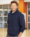 Russell Athletic Dri Power Quarter-Zip Cadet Collar Sweatshirt, XL, Navy