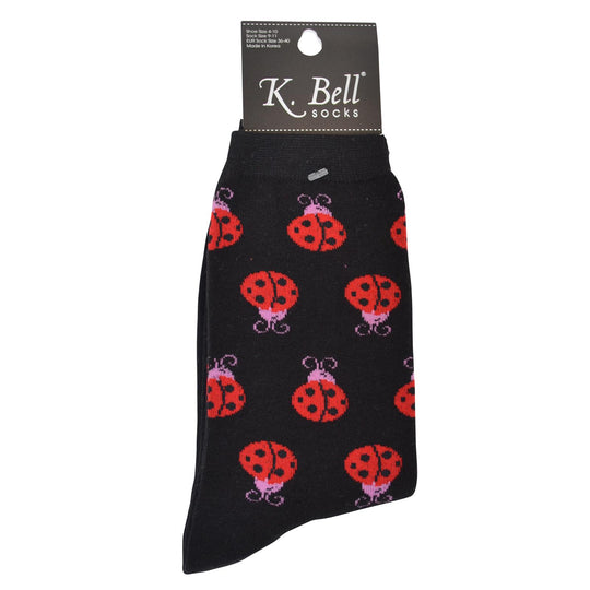K. Bell Womens Cotton Blend Novelty Crew Socks