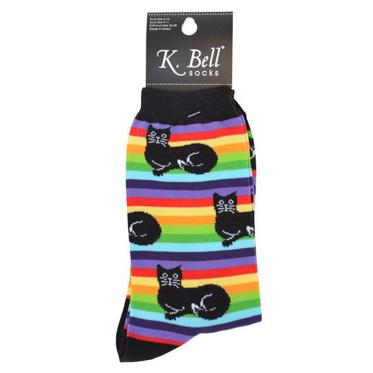 K. Bell Womens Cotton Blend Novelty Crew Socks