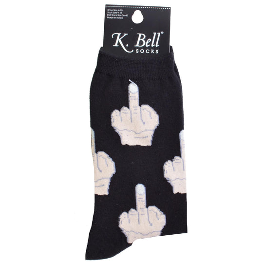 K. Bell Womens Cotton Blend Novelty Crew Socks