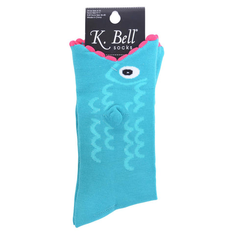 K. Bell Womens Wide Mouth Crew Socks