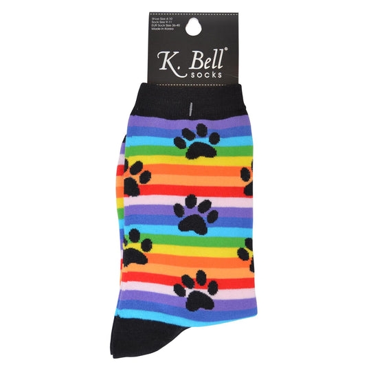 K. Bell Womens Cotton Blend Novelty Crew Socks