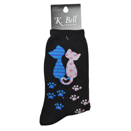 K. Bell Womens Cotton Blend Novelty Crew Socks
