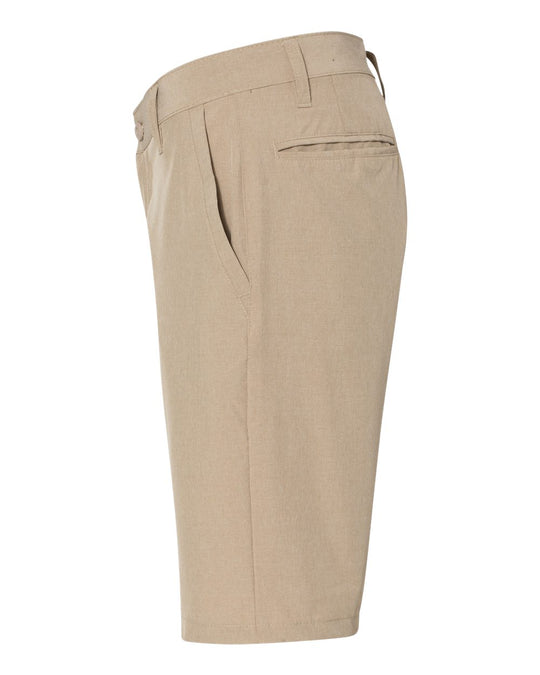 Burnside Hybrid Stretch Shorts, 40, Khaki Heather