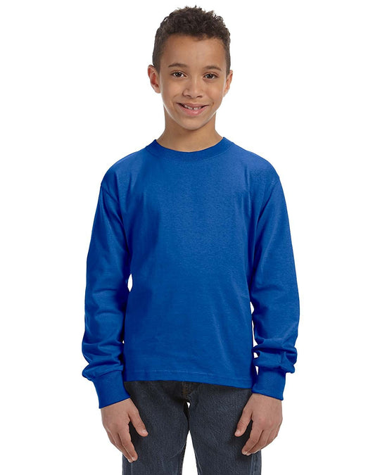 Fruit Of The Loom Youth HD Cotton Long Sleeve Crew T-Shirt