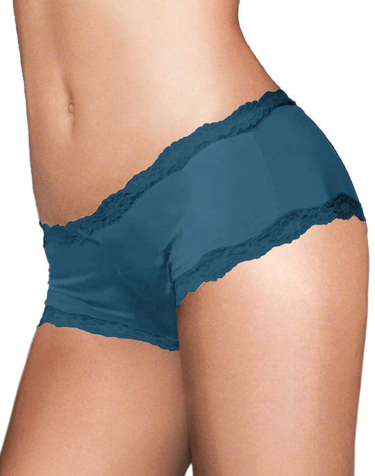 Maidenform Women`s Cheeky Cotton Scalloped Lace Hipster