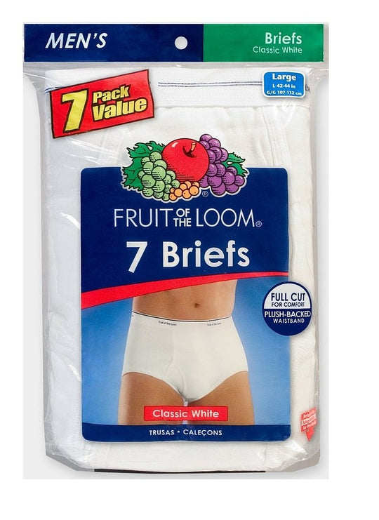 Fruit of the Loom Men`s 7-Pack White Brief