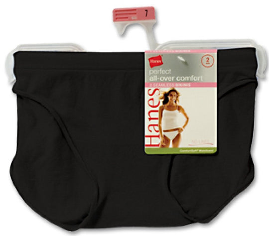 Hanes All-Over Comfort Perfect Mix and Match Bikini 2 Pack White/Nude