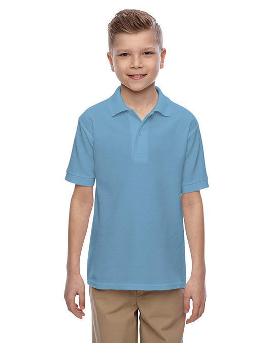 Jerzees Youth Easy Care Welt Knit Collar Short Sleeve Pique Polo Shirt