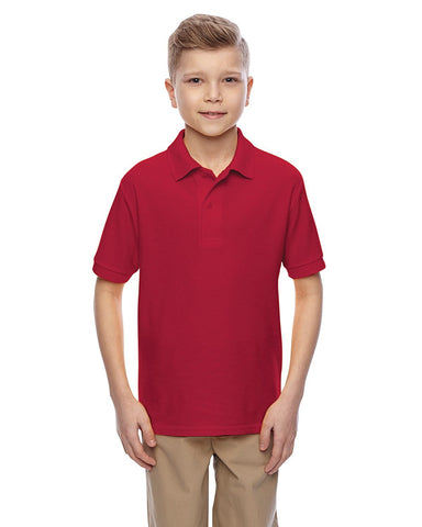 Jerzees Youth Easy Care Welt Knit Collar Short Sleeve Pique Polo Shirt