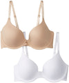 Vassarette Women`s 2-Pack Convertible T-Shirt Bra