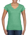 Gildan Ladies Softstyle V-Neck T-Shirt, L, White