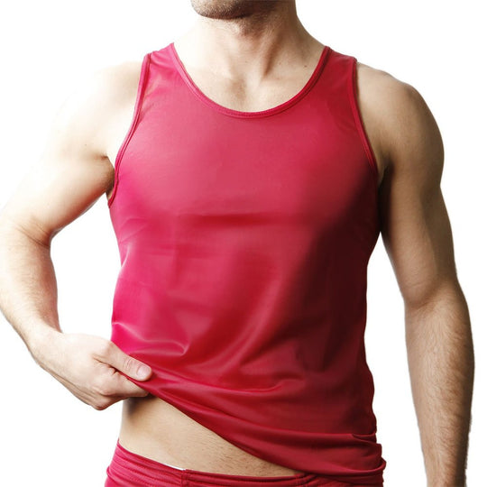 Players Mens Tricot Nylon Athletic Tank Shirt