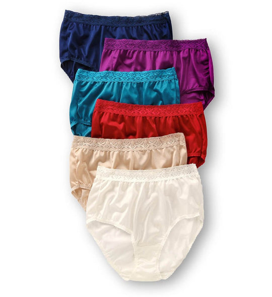 Fruit of the Loom Women`s 6-Pack Nylon Brief Panties