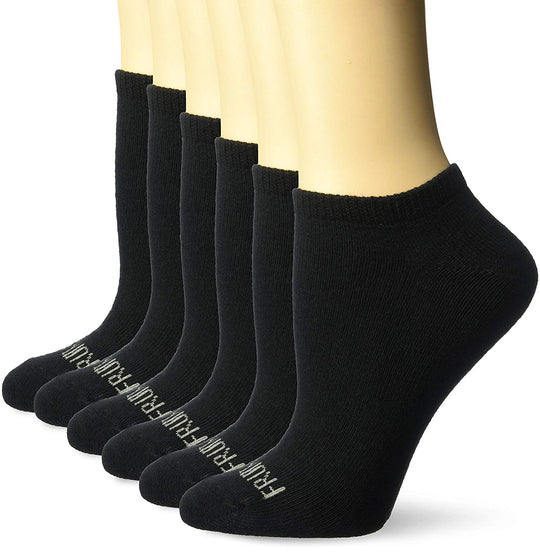 Fruit of the Loom Womens 6 Pair Ultra Soft No Show Socks