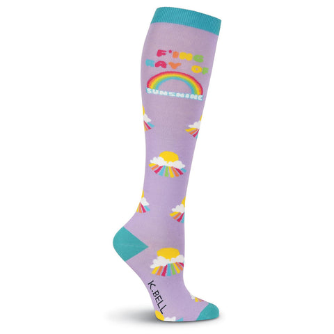 K. Bell Womens Fing Ray Of Sunshine Knee High Socks