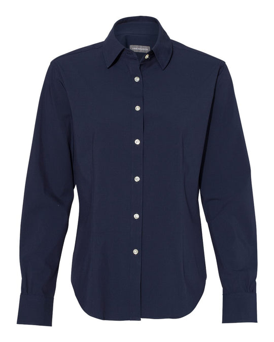 Van Heusen Womens Flex 3 Shirt With Four-Way Stretch, XL, White