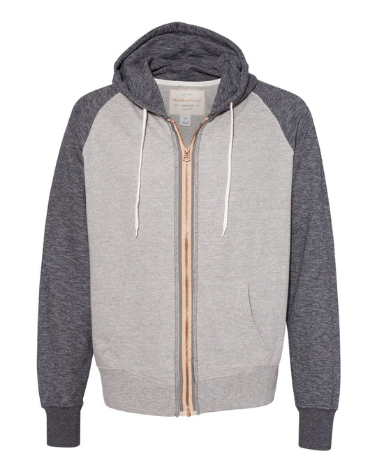 Weatherproof Mens Vintage Marled Full-Zip Hooded Sweatshirt 198774, XL